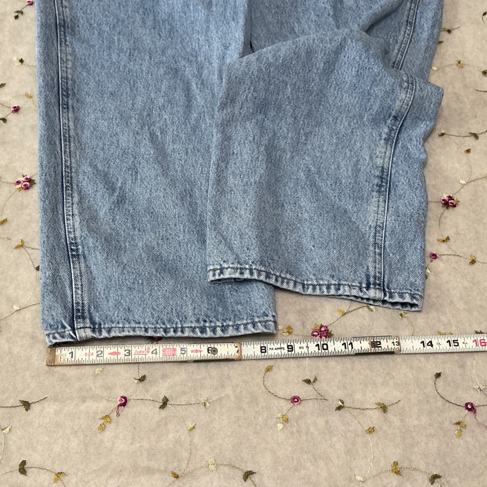 Levi's Overalls Dungarees Light Wash Blue Straight Leg Denim Women's Size Large - Picture 11 of 11